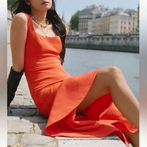 Ariana asymmetrical ruffle hem dress NWT - Picture 6 of 7